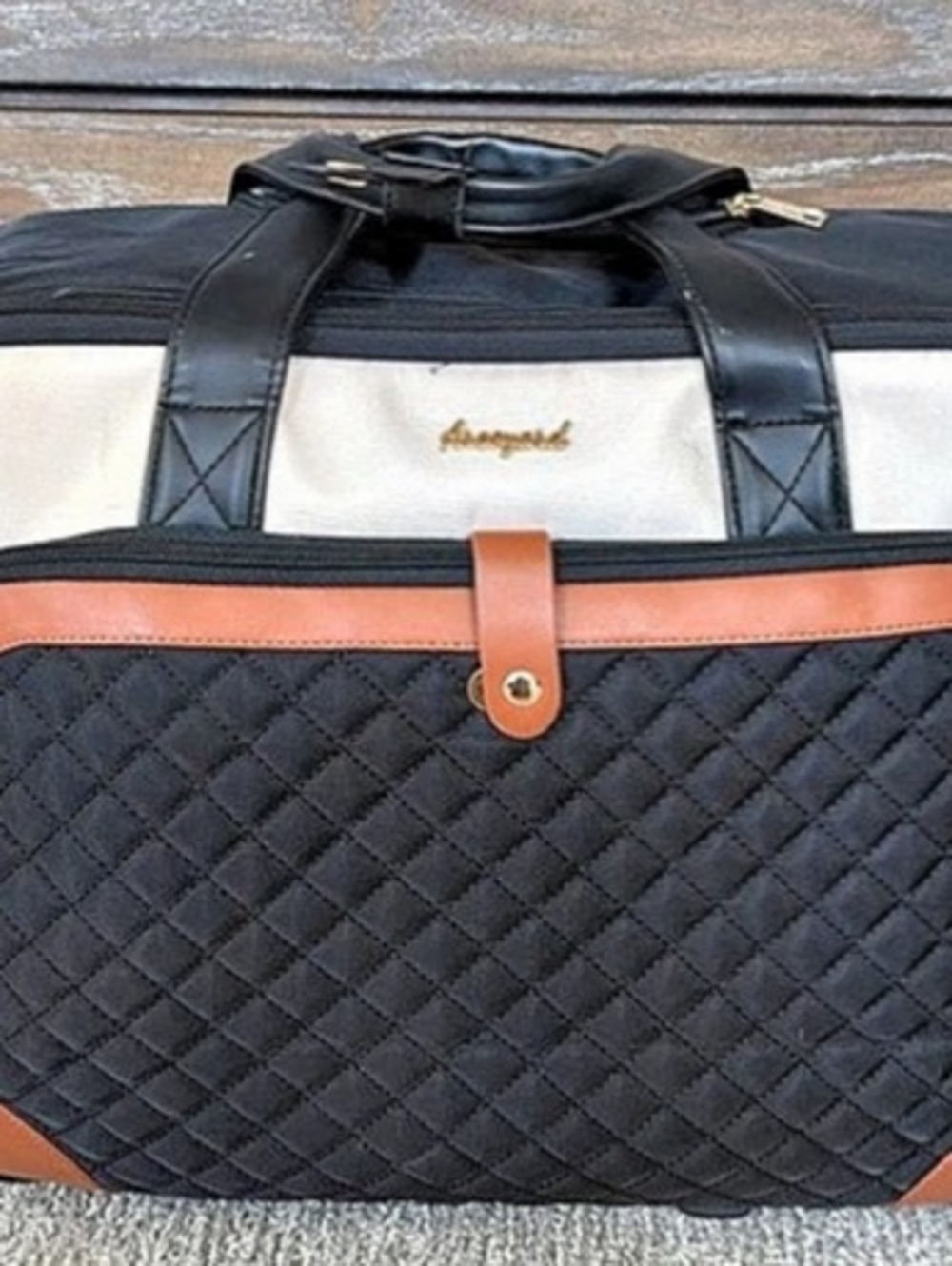 LeSportsac Rolling Laptop Travel Bag in Black & White